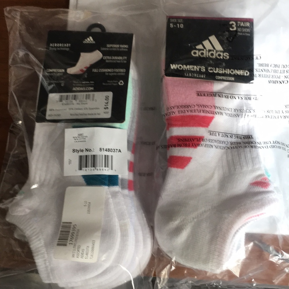 Two 3-packs of women’s socks